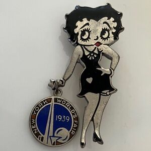 Antique Betty Boop 1939 Worlds Fair Official Pin